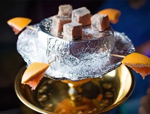 Серебряный ролик Кокосовый уголь Алюминий Шиша Стекло Кальян Чаша Кальян Нагревательная бумага