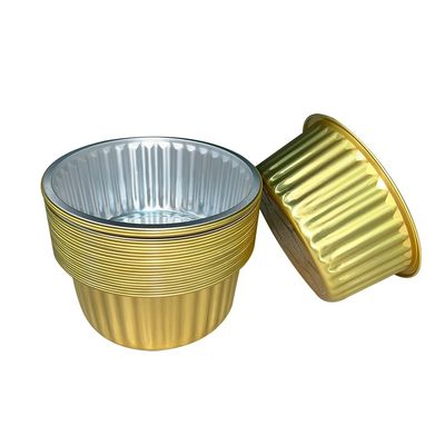 Контейнер для пищи Заказ на заказ горячее одноразовое круглое алюминиевое фольга торты пекарные чашки Продажа