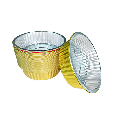 Контейнеры из золотой алюминиевой фольги идеально подходят для доставки продуктов питания