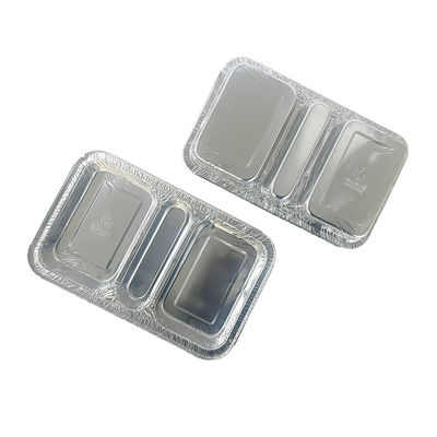 Контейнер пищевой категории 3 отсек 230*185*35 прямоугольная алюминиевая фольга