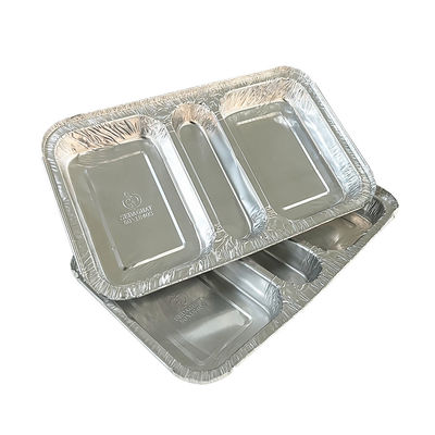 Контейнер пищевой категории 3 отсек 230*185*35 прямоугольная алюминиевая фольга
