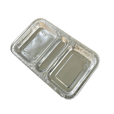 Контейнер пищевой категории 3 отсек 230*185*35 прямоугольная алюминиевая фольга